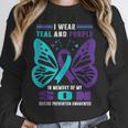 I Wear Teal And Purple In Memory Of My Son Unisex Sweatshirt