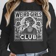 Weird Girls Club Vintage Linocut Retro Introvert Aesthetic Unisex Sweatshirt