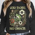 Weird Teachers Build Character Frog Reading Book Librarian Unisex Sweatshirt