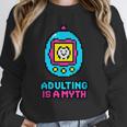 Women's Adulting Is A Myth Retro Pixel Pet Nostalgia Millennials Unisex Sweatshirt