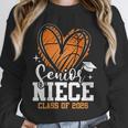 Women's Senior Niece Class Of 2026 Basketball Graduation Heart Unisex Sweatshirt
