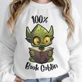 100 Book Goblin Cute Book Reader And Library Lover Unisex Sweatshirt