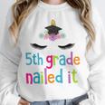 5th Grade Nailed ItShirt Unicorn Graduation Class Of 2018 Unisex Sweatshirt