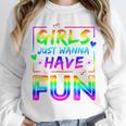 80's Girls Just Wanna Have Fun Nostalgia 1980s Style Premium Tri-Blend Unisex Sweatshirt