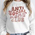 Anti Social Moms Club On Back Retro Introvert Unsociable Unisex Sweatshirt