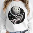 Astronaut Aesthetic Holding Moon Balloon Planets Introvert Unisex Sweatshirt
