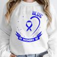 Blue In Memory Of Grandson Colon Cancer Awareness Shirts Premium Unisex Sweatshirt