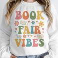 Book Fair Vibes Groovy Retro School Reading Nostalgic Unisex Sweatshirt