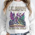 Book Lover Dragon Reading Transport You To Another World Unisex Sweatshirt