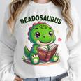 Book Lover Reading Dinosaur Readosaurus Library Unisex Sweatshirt