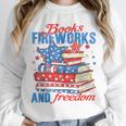 Books Fireworks And Freedom 4th Of July Book Lover Unisex Sweatshirt Books Fireworks And Freedom 4th Of July Book Lover Unisex Sweatshirt