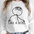 Like A Boss Rage Comic Meme Classic Internet Nostalgia Tee Unisex Sweatshirt Like A Boss Rage Comic Meme Classic Internet Nostalgia Tee Unisex Sweatshirt