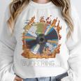 Buffering Glitched CD On Fire 2000s Nostalgia Unisex Sweatshirt