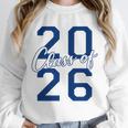 Class Of 2026 Graduation Varsity Navy Blue Letters Premium Tri-Blend Unisex Sweatshirt