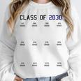 Class Of 2030 Graduation T-Shirt With Space For Handprints Unisex Sweatshirt