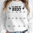 Class Of 2037 Handprint Grow With Me Pre-k Graduation Unisex Sweatshirt
