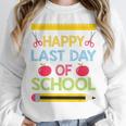 Cool Stylish Happy Last Day Of School Shirt Graduation Unisex Sweatshirt