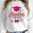 Coquette Pink Bow Senior 2026 2027 Graduation Unisex Sweatshirt