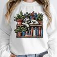 Cosy Sloth In Bookshelf With Plants Unisex Sweatshirt