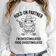 Cowboy Frog Overstimulated Western Meme Introverts Unisex Sweatshirt