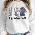 Cute Graduation Cat Masters High School T-Shirt For Men Women Kids Unisex Sweatshirt