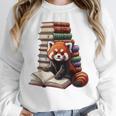 Cute Red Panda Reading Book Animal Bookworm Unisex Sweatshirt