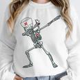 Dabbing Skeleton Nurse Halloween Graduation Unisex Sweatshirt