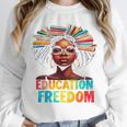 Education Is Freedom Afro Books Unisex Sweatshirt