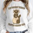 Ew People Ferret Saying Mask Introvert Ferrets Unisex Sweatshirt