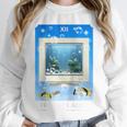Frutiger Aero Aesthetic Tech Computer Aquarium Tarot Card Raglan Baseball Tee Unisex Sweatshirt