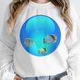 Frutiger Aero Aesthetic Tech Orb Fishes Raglan Baseball Tee Unisex Sweatshirt