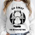 Go Away I'm Introverting Cat With Coffee Unisex Sweatshirt Go Away I'm Introverting Cat With Coffee Unisex Sweatshirt