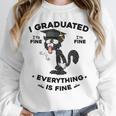 I Graduated Graduate Class 2025 Cat Graduation Unisex Sweatshirt