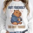 Grouchy Capybara Not Friendly Do Not Touch Introvert Premium Tri-Blend Unisex Sweatshirt Grouchy Capybara Not Friendly Do Not Touch Introvert Premium Tri-Blend Unisex Sweatshirt