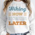 Hiking Now Minimal Socializing Introvert Vintage Unisex Sweatshirt Hiking Now Minimal Socializing Introvert Vintage Unisex Sweatshirt