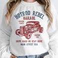 Hotrod Rebel Automotive Nostalgia Old Car Distressed Unisex Sweatshirt