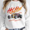 Hotrod Vintage Style Car Nostalgia Hotrod Distressed Premium Tri-Blend Unisex Sweatshirt
