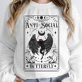 Introvert Apparel Emporium Mothman Tarot Card Antisocial Butterfly Cryptozoologist -Adults Grey Unisex Sweatshirt