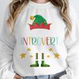 The Introvert Elf Christmas Family Matching Fun Xmas Top Unisex Sweatshirt