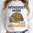 Introvert Mode Activated Low Social Battery Box Turtle Unisex Sweatshirt