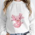 Introverted But Willing To Discuss Axolotl Salamander Raglan Baseball Tee Unisex Sweatshirt