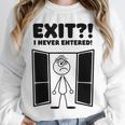Irony Sarcasm Introvert Dry Humor Cartoon Comic Geek Nerd Unisex Sweatshirt