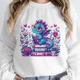 Just A Girl Who Loves Dragons And Books Cute Dragon Reading Premium Tri-Blend Unisex Sweatshirt