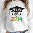 K -12th Grade Hand Prints Space Graduation Class Of 2034 Unisex Sweatshirt