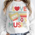 I Love 90's Music Retro Style Nostalgia Cassette 1990s Party Premium Tri-Blend Unisex Sweatshirt
