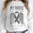 Melanoma Skin Cancer Hero Angel Memory Support Family Unisex Sweatshirt