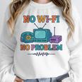No Wi-Fi No Problem – Retro Dial Up Tech Nostalgia Premium Tri-Blend Unisex Sweatshirt