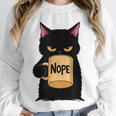Nope Coffee Cat – Introvert Humor Monday Kitty Unisex Sweatshirt Nope Coffee Cat – Introvert Humor Monday Kitty Unisex Sweatshirt
