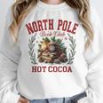 North Pole Book Club Hot Cocoa Bookworm Christmas Xmas Unisex Sweatshirt