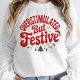 Overstimulated But Festive – Christmas Introvert Humor Unisex Sweatshirt